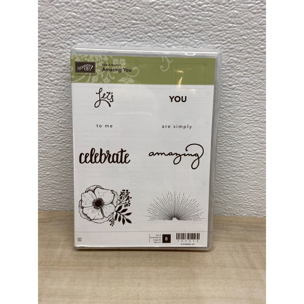 Stampin Up Amazin You Set Of 8 Ribber Stamps